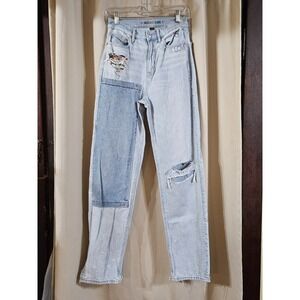 American Eagle Pride Strigid Highest Rise Baggy Straight Jeans Women 2 / 26 Long